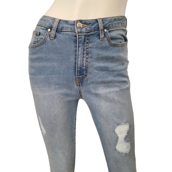 Forever 21 High Rise Distressed Jeans 27 - Picture 4 of 8